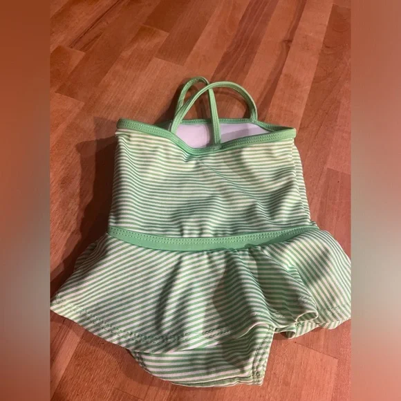 Circo adorable ruffled pin stripe with bows bathing suit - Picture 3 of 3